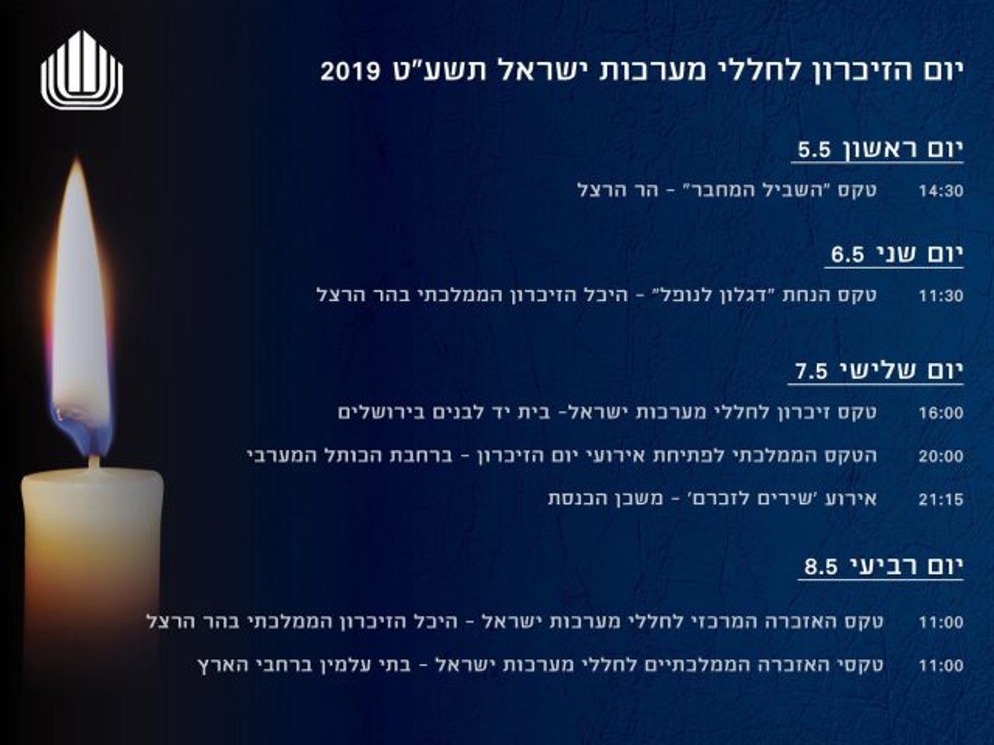 יום הזכרון התשע"ט: 23,741 נופלים במערכות ישראל