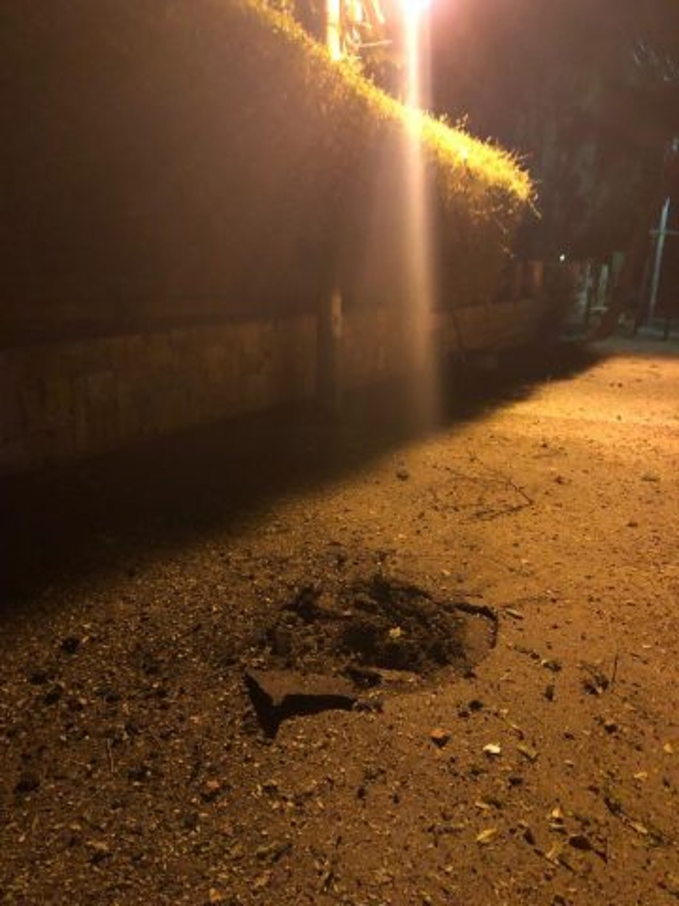 הותר לפרסום: טיל נחת בחצר ביתו של אבי דיכטר