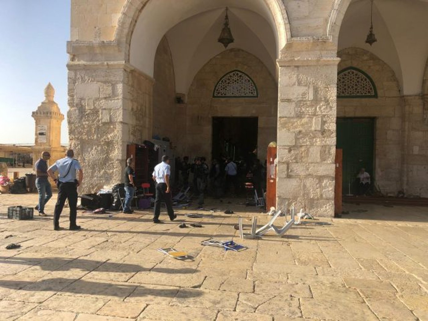 זירת ההתפרעויות בהר הבית