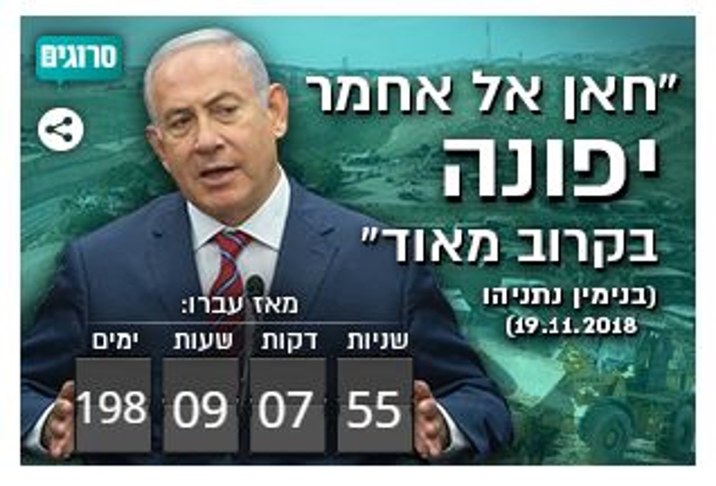 מונה הימים מאז הבטחת נתניהו להרוס את חאן אלחמאר