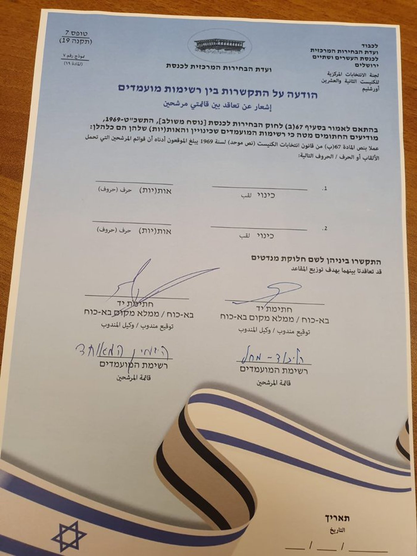 הסכם עודפים ימינה והליכוד