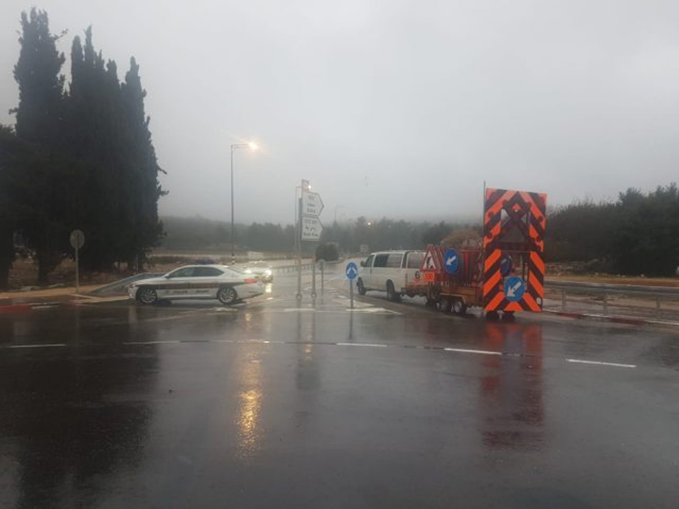 כביש הגישה לצפת (קרדיט: דוברות המשטרה)