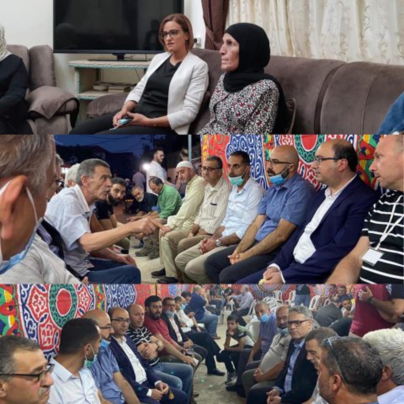 אבו שחאדה וסיעת בל"ד אצל משפחת אלחלאק במזרח ירושלים