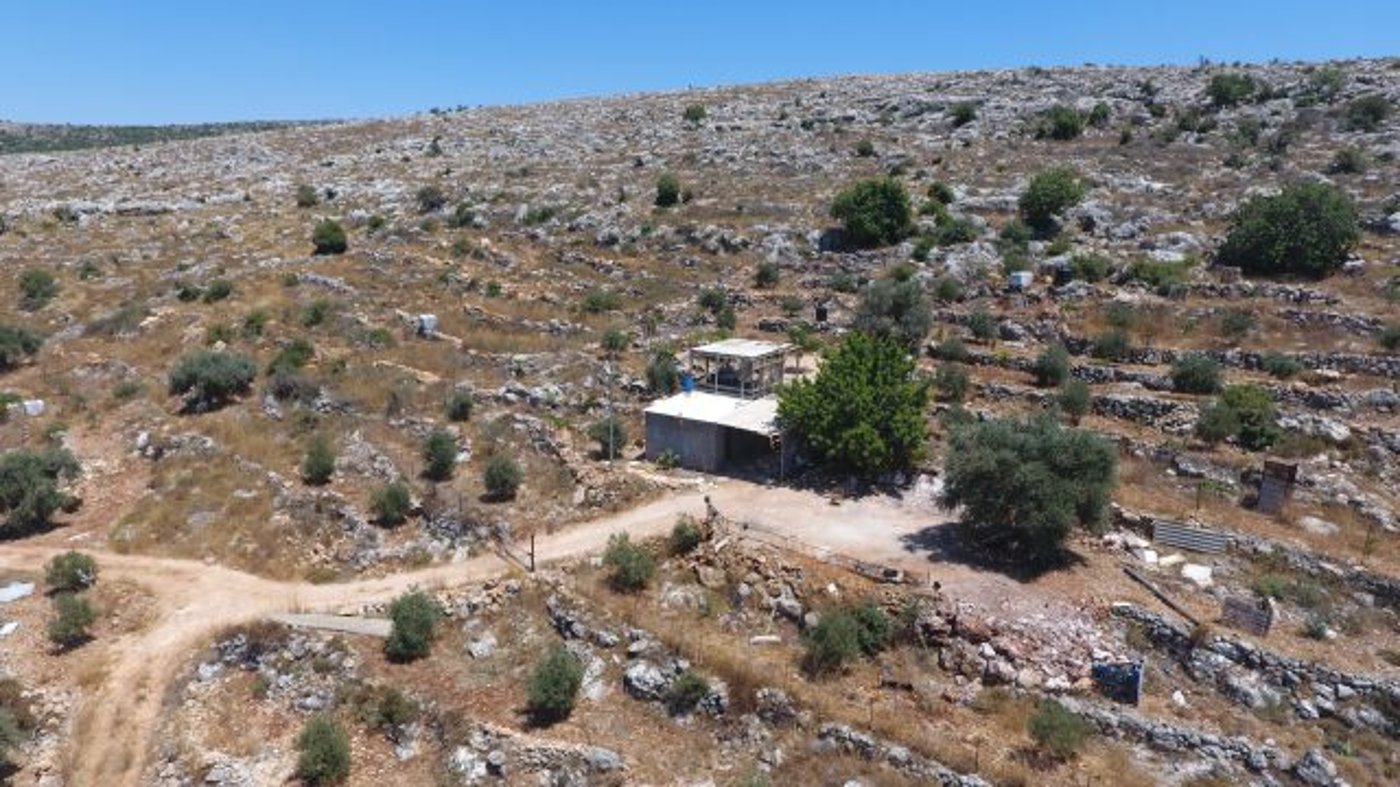 אחד מהמבנים הבלתי חוקיים שבנו הפלסטינים