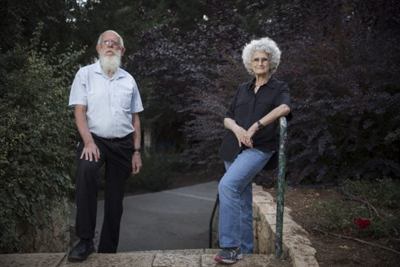 הרב מדן ופרופ גביזון ז"ל (ארכיון, הדס פרוש/פלאש90)
