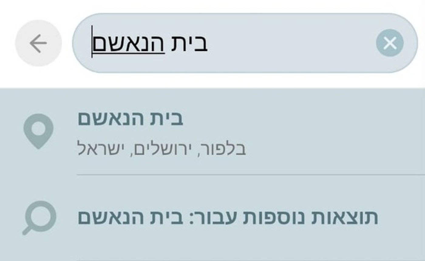 תיעוד מתוצאות החיפוש (צילום מסך)