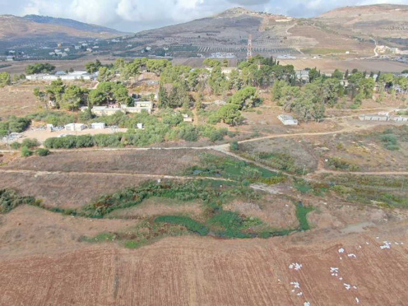 הזרמת הביוב ליד מחנה חורון.