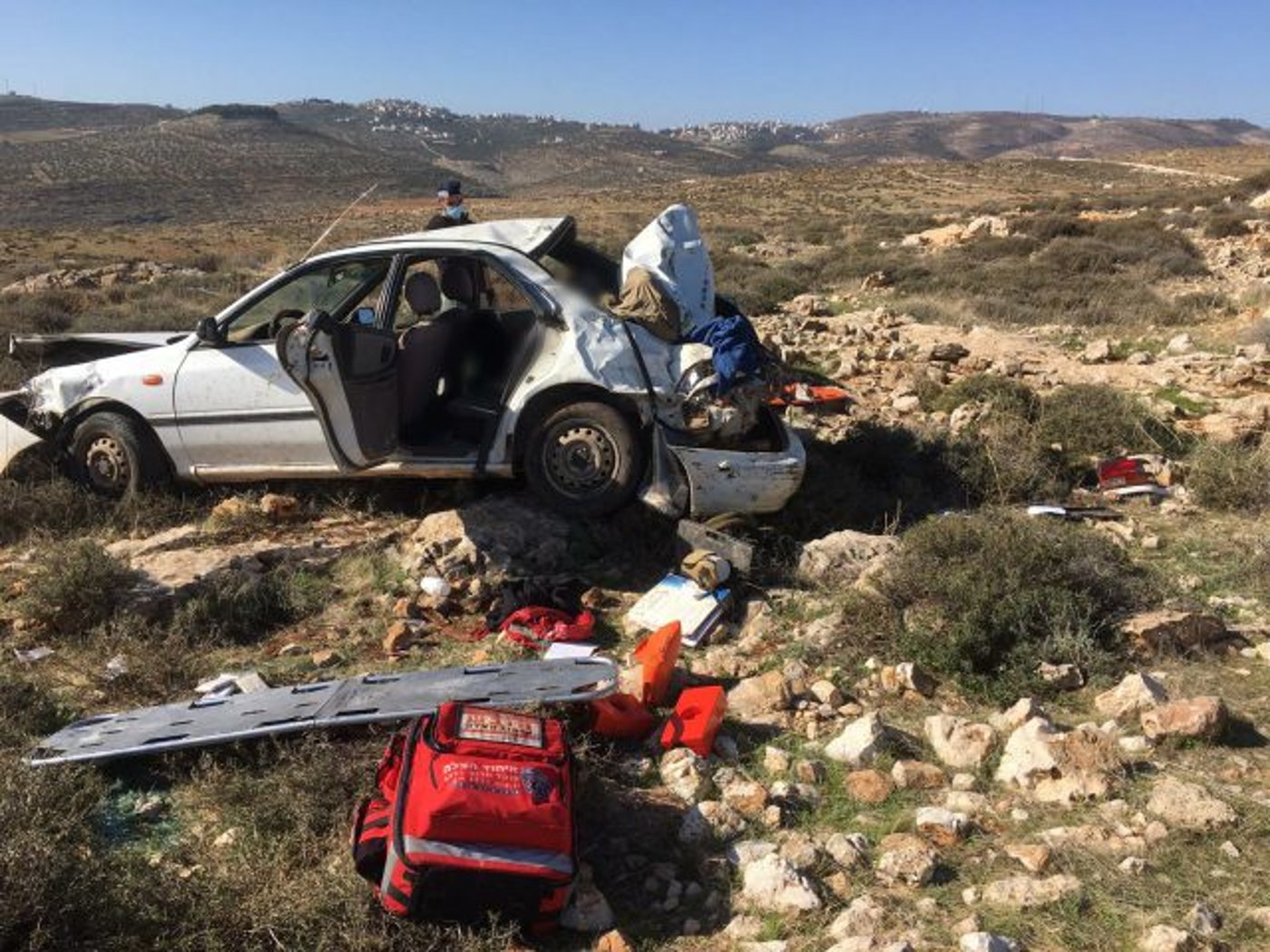 זירת התאונה בכוכב השחר (איחוד הצלה)