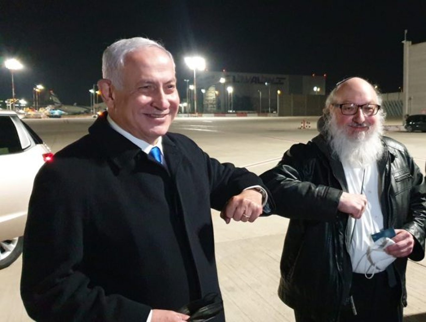 נתניהו ופולארד עם הנחיתה