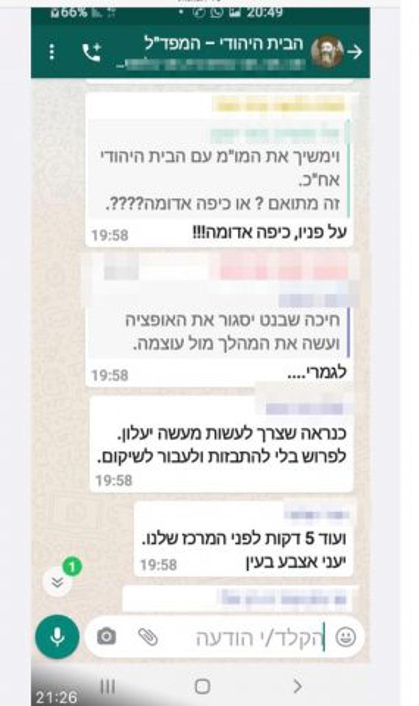 זעם בקבוצות הבית היהודי: "עשה לנו כיפה אדומה"