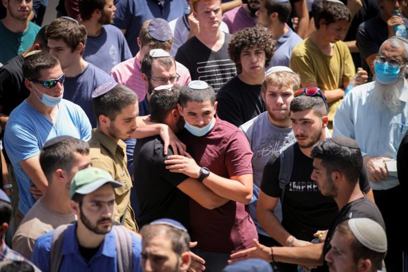 הלוויית יהודה גואטה הי"ד (יונתן זינדל/פלאש90)