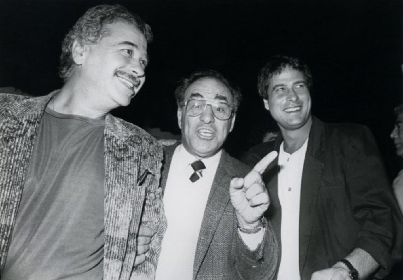 יהודה בארקן עם דודו טופז ואלברט כהן