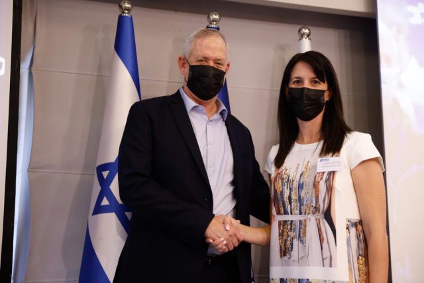יעל רון בן משה עם בני גנץ
