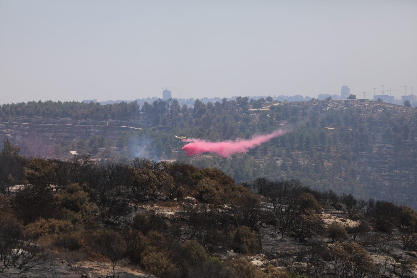 הושגה שליטה על האש בהרי ירושלים