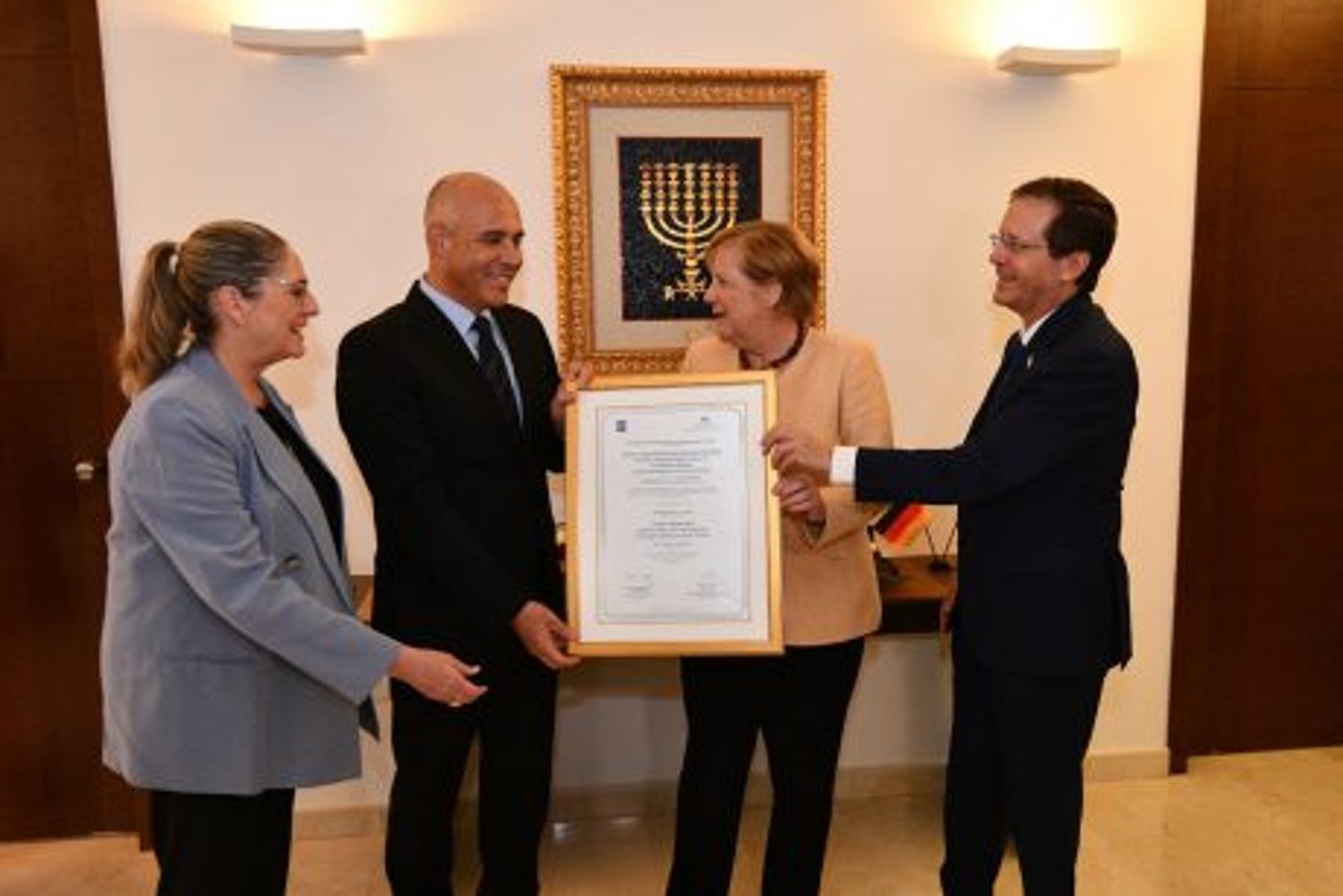 המלגה שהוענקה למרקל