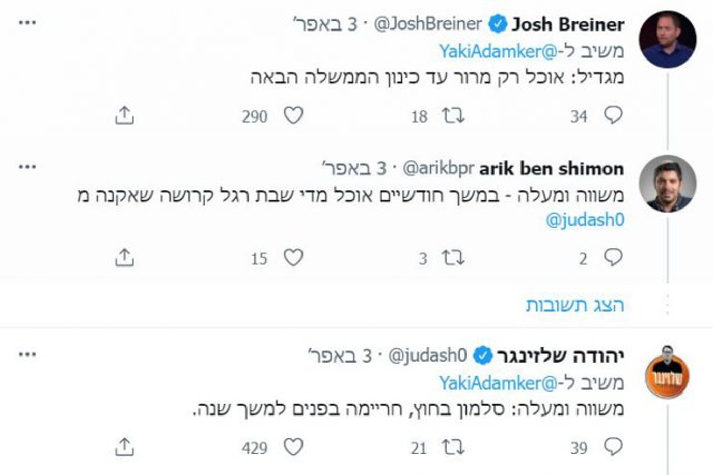 הכתבים התחייבו: חודשיים רגל קרושה; אוכל שנה מצות