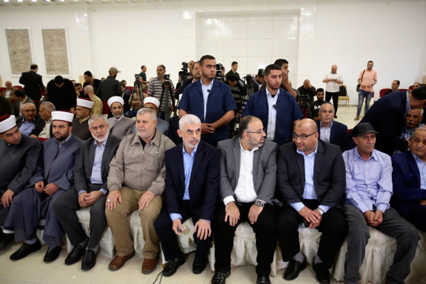 יחיא סנוואר ומנהיגי חמאס בעזה