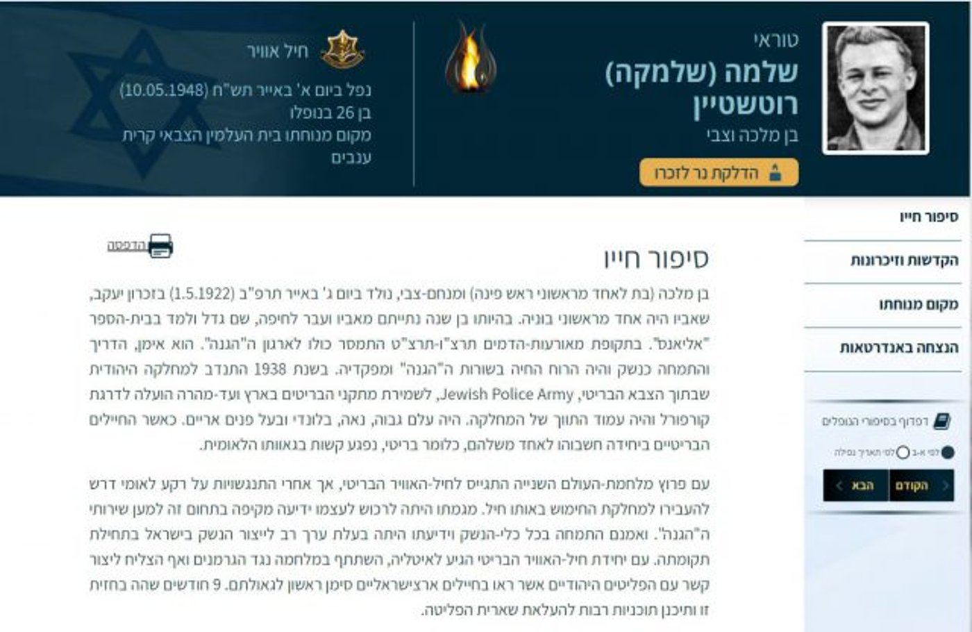 מאות חללי צה"ל מונצחים חלקית באתר 'יזכור'
