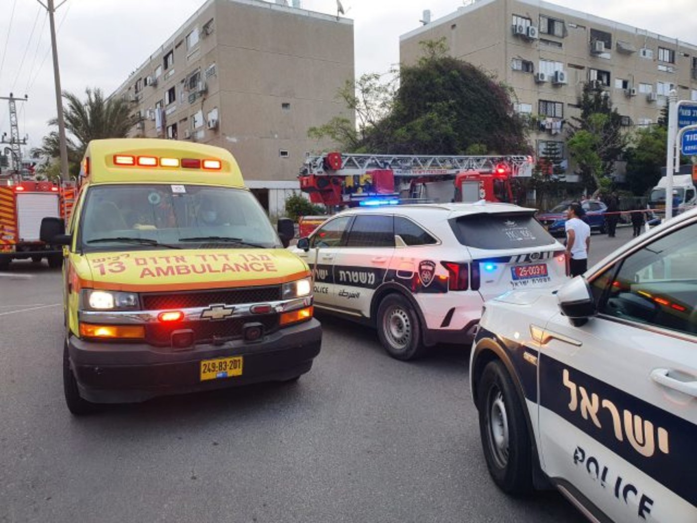 3 נפצעו בשריפה בבניין מגורים באשדוד