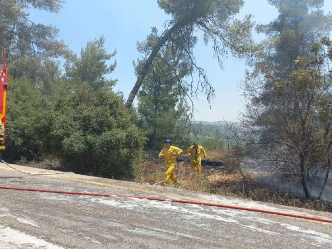 שריפה נוספת בהרי ירושלים: עשרות תלמידים פונו מטיול