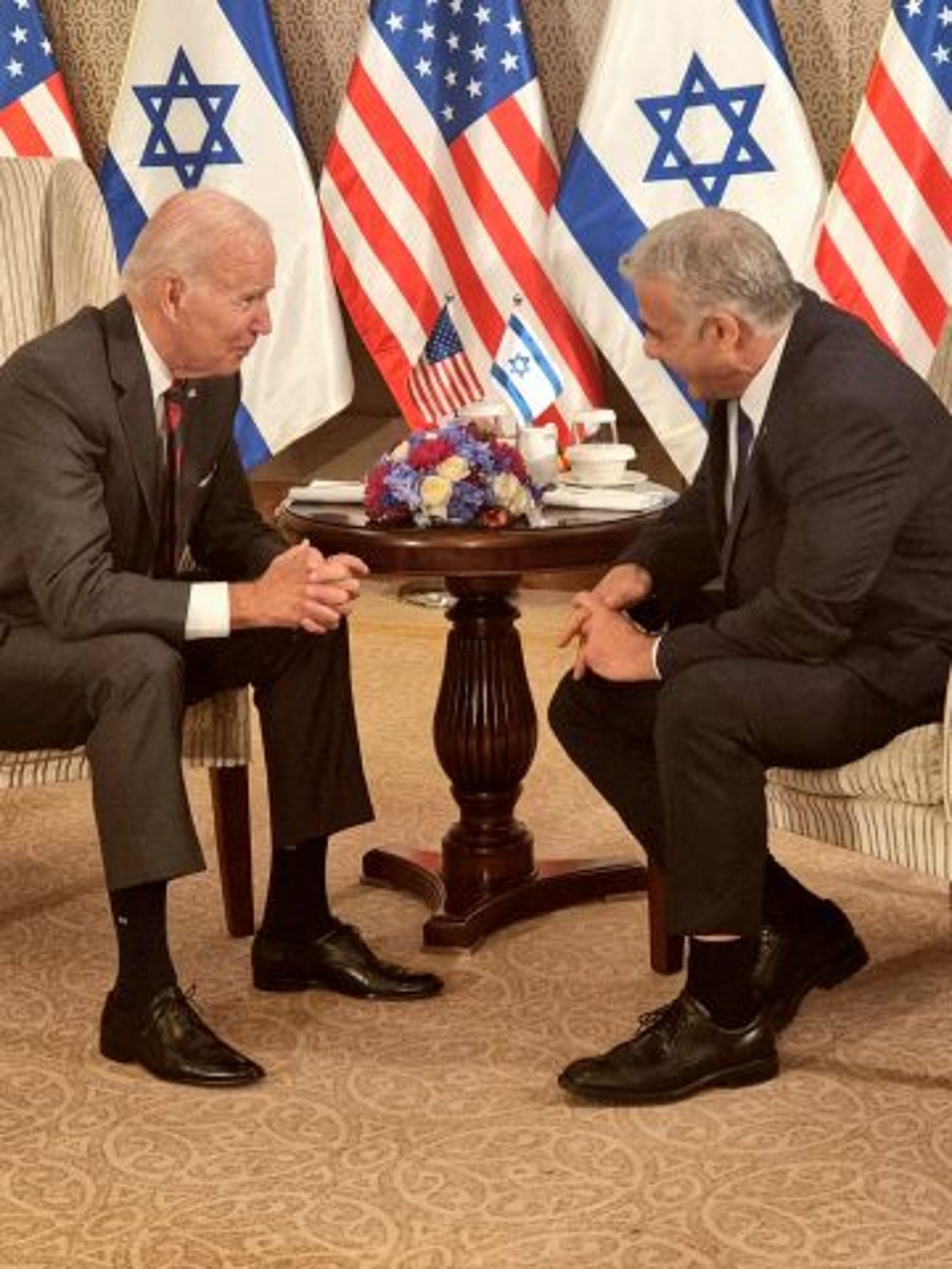 הסתיימה פגישת לפיד וביידן: "מושקעים בביטחון ישראל"