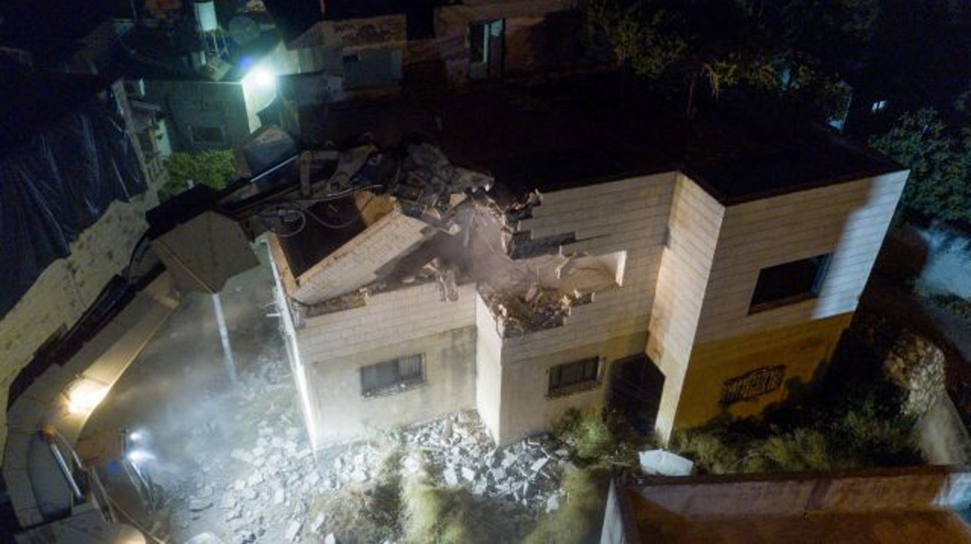 הריסת הבתים של המחבלים מהפיגוע באלעד. קרדיט: דובר צה"ל