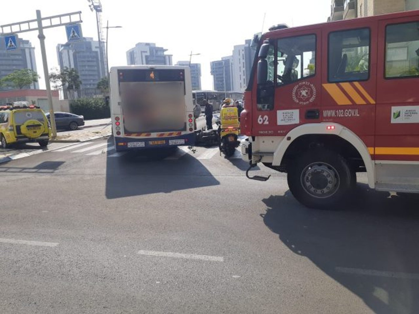 זירת התאונה (דוברות מד"א)
