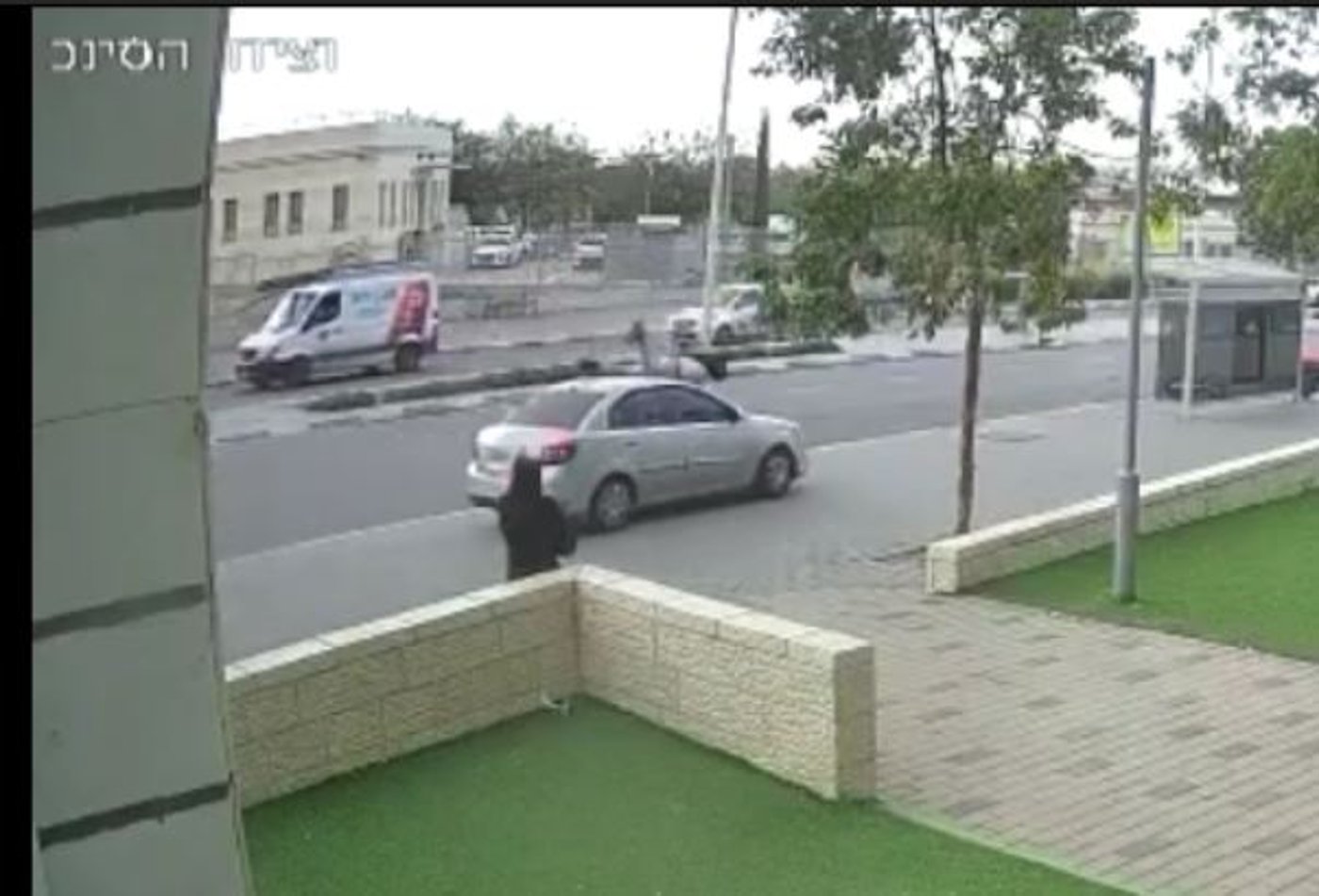 רגע הדריסה בבאר שבע (מצלמת אבטחה)