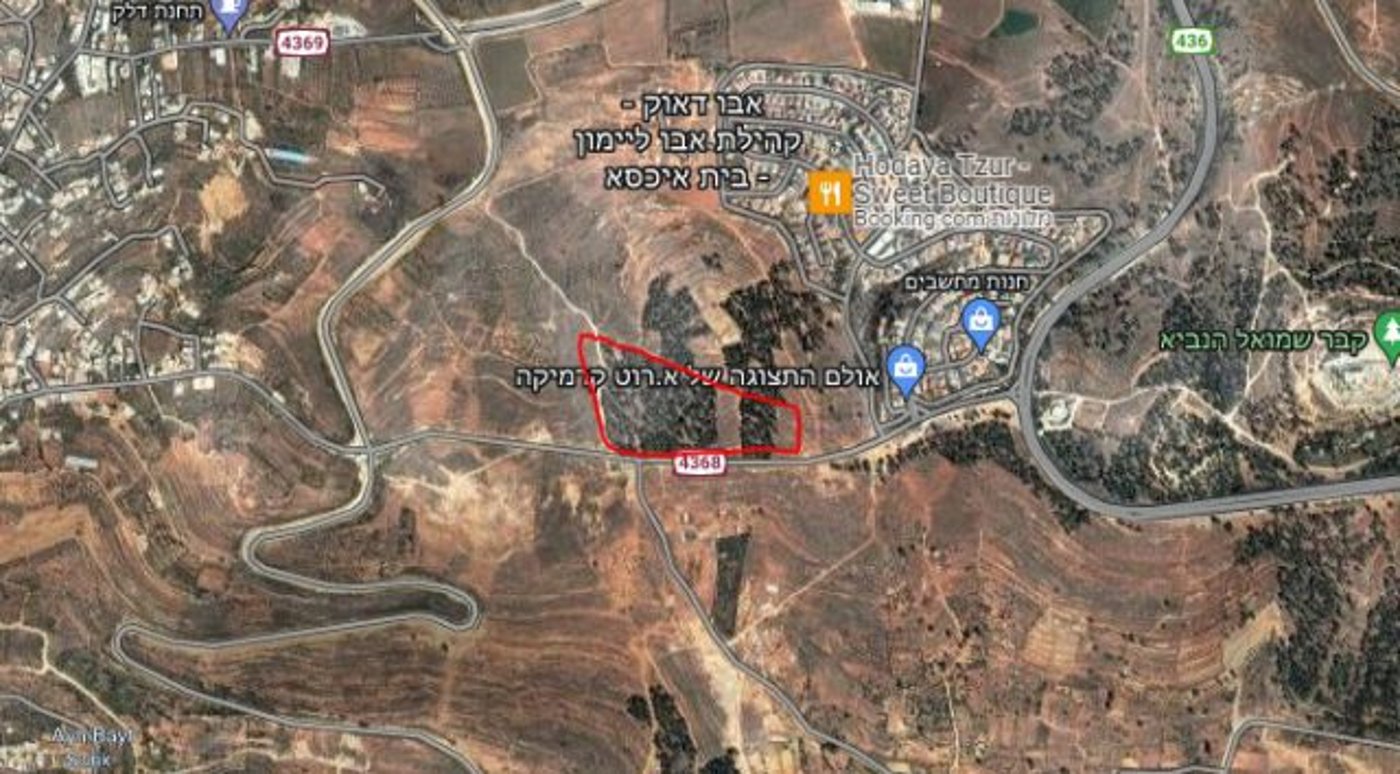 האיזור שיועד לבית העלמין
