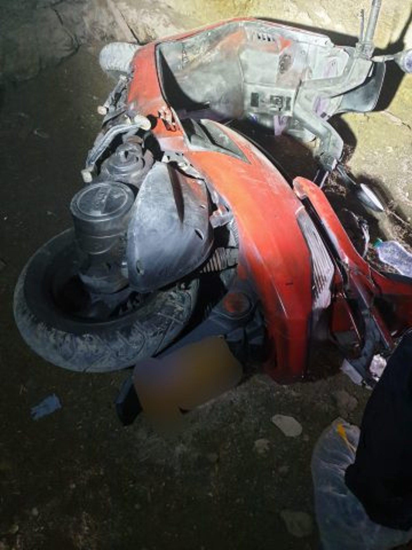 האופנוע של המחבל. קרדיט: דוברות המשטרה