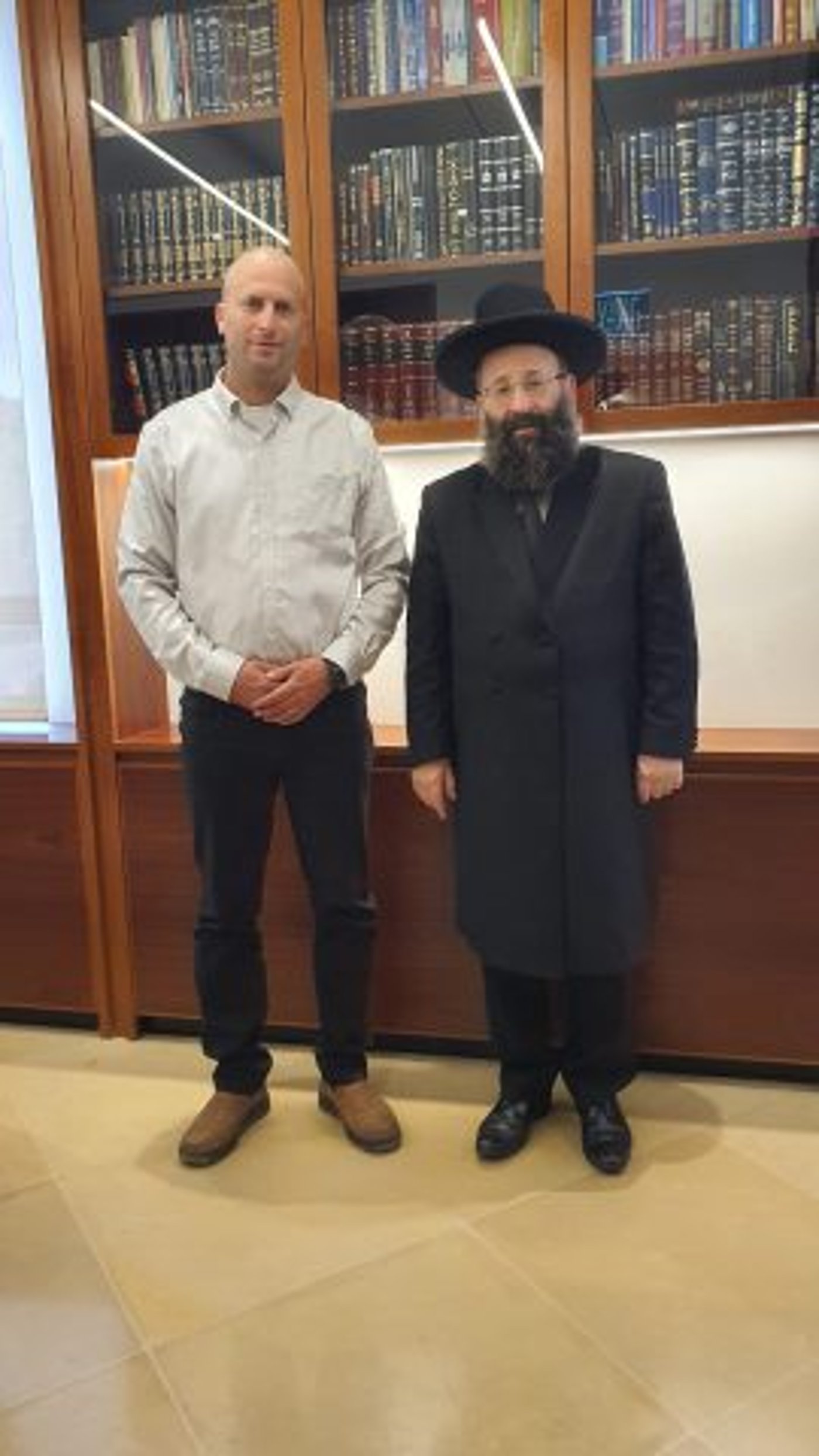 ח"כ קרויזר עם הרב רבינוביץ'