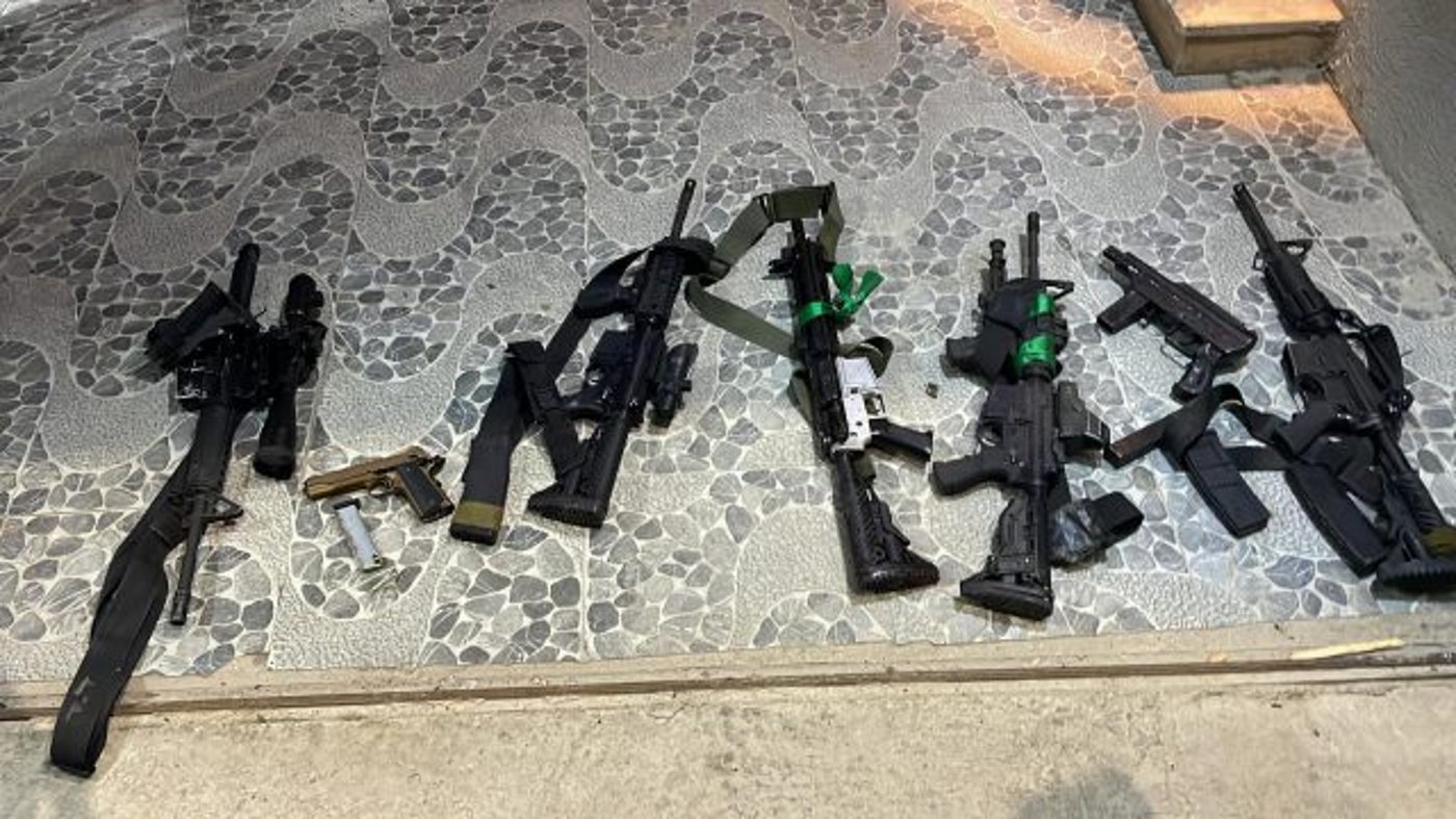 הנשקים שנתפסו