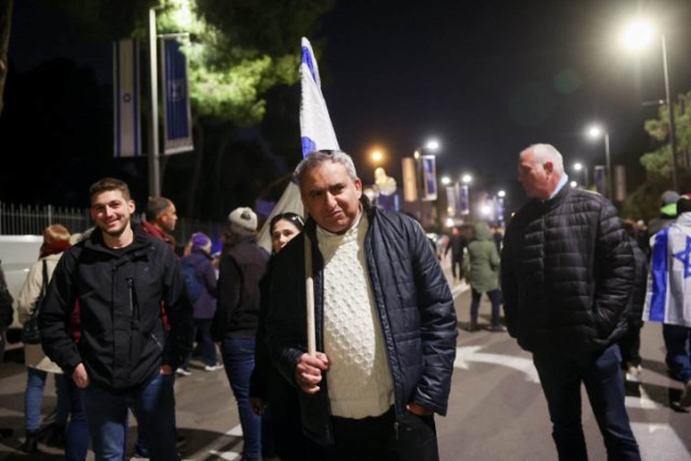 ח"כ זאב אלקין בהפגנה בירושלים