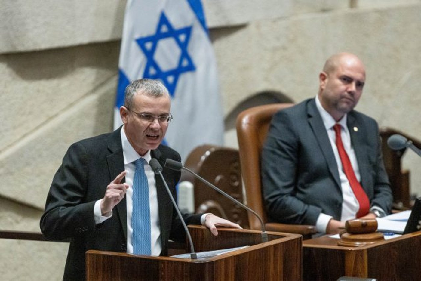 יריב לוין בהצבעה על הרפורמה, אמש