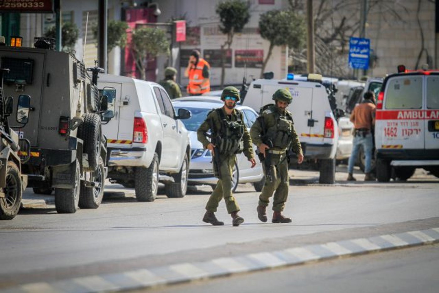 זירת הפיגוע הרצחני (נאסר אישתייה/פלאש90)
