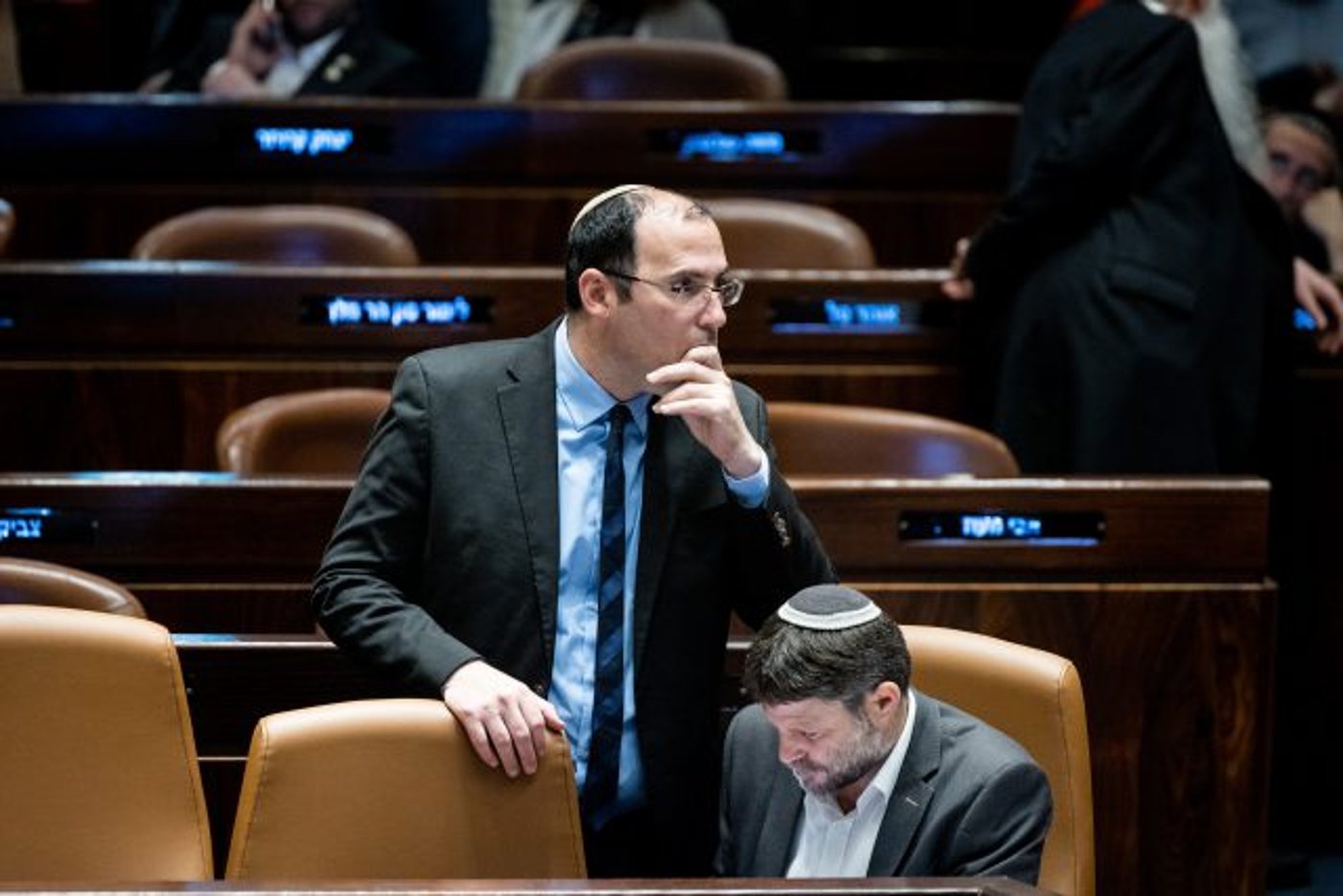שמחה רוטמן ובצלאל סמוטריץ' בכנסת, היום