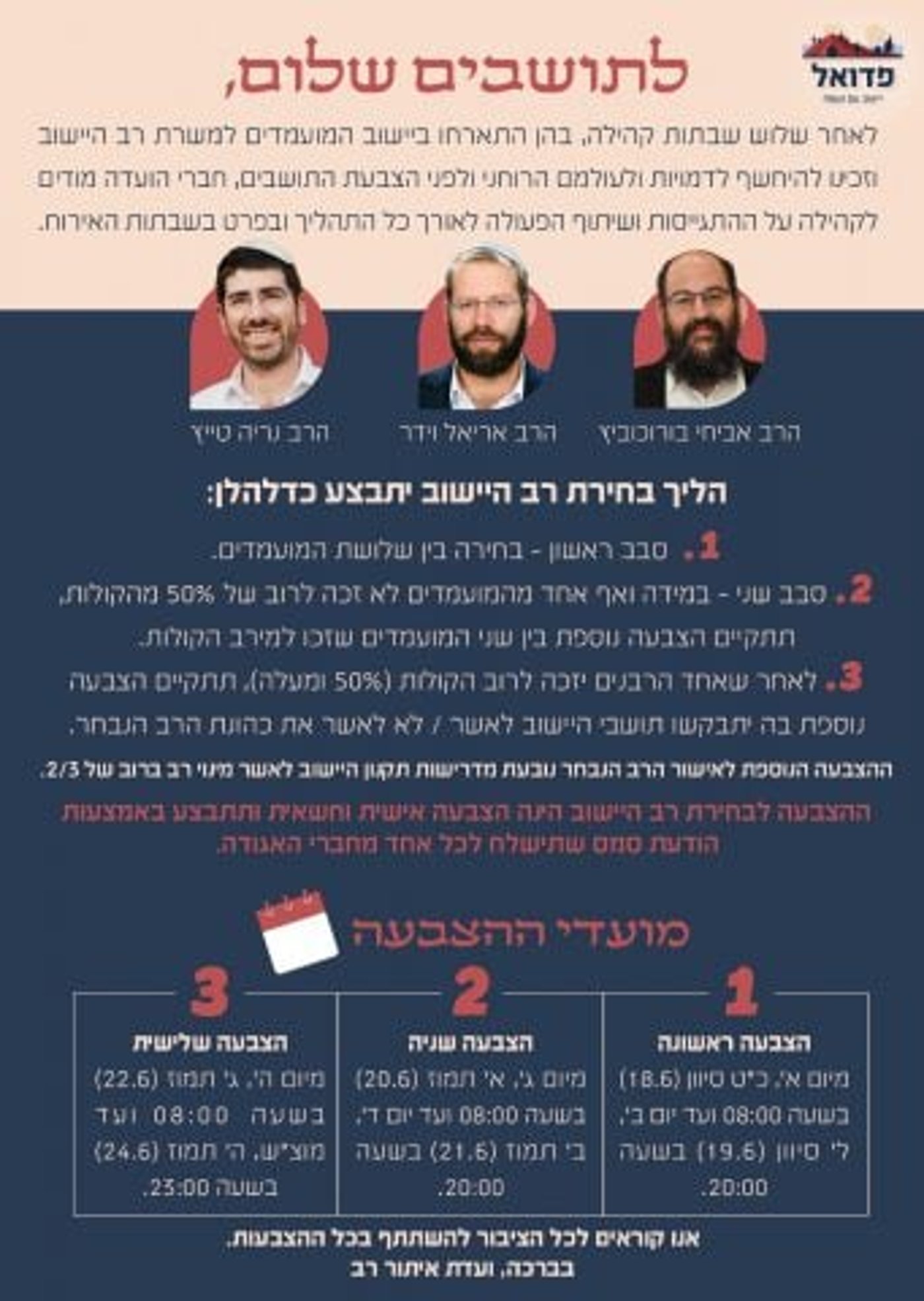 הליך בחירת רב בפדואל