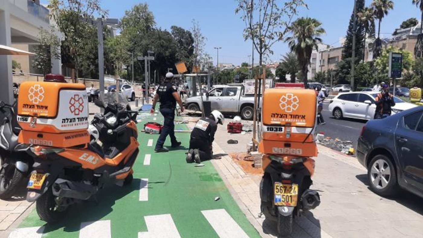 פיגוע דריסה בתל אביב: 8 פצועים, 3 מהם במצב קשה