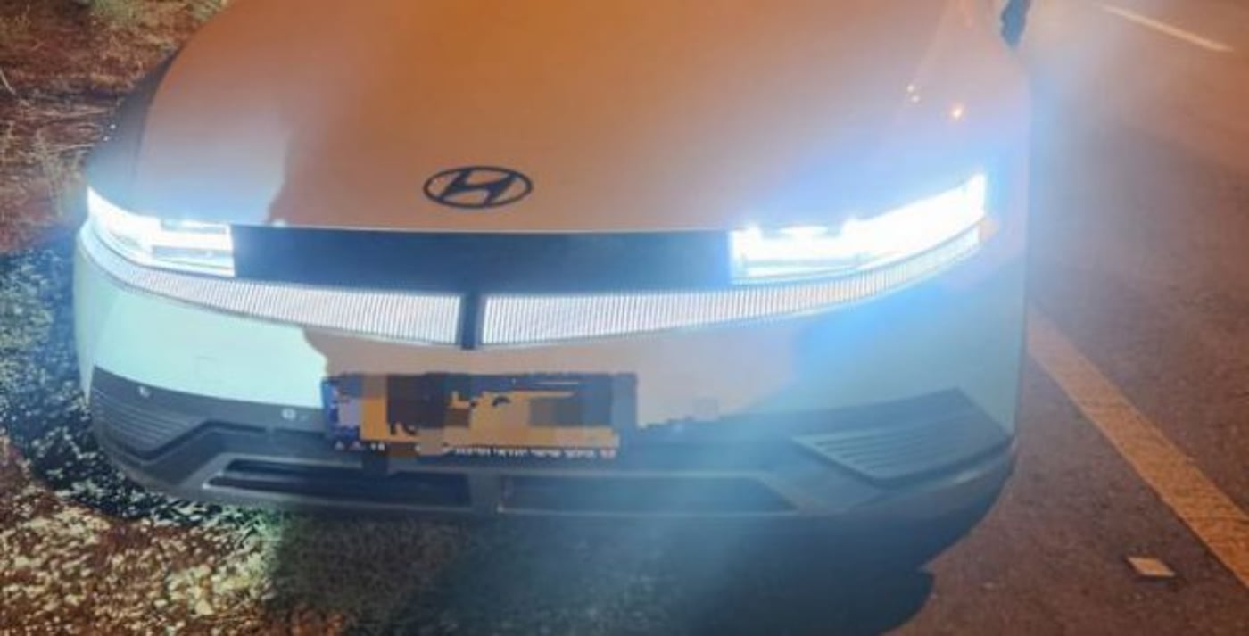 אחד הרכבים שנגנב מהיישוב (צילום דוברות המשטרה)