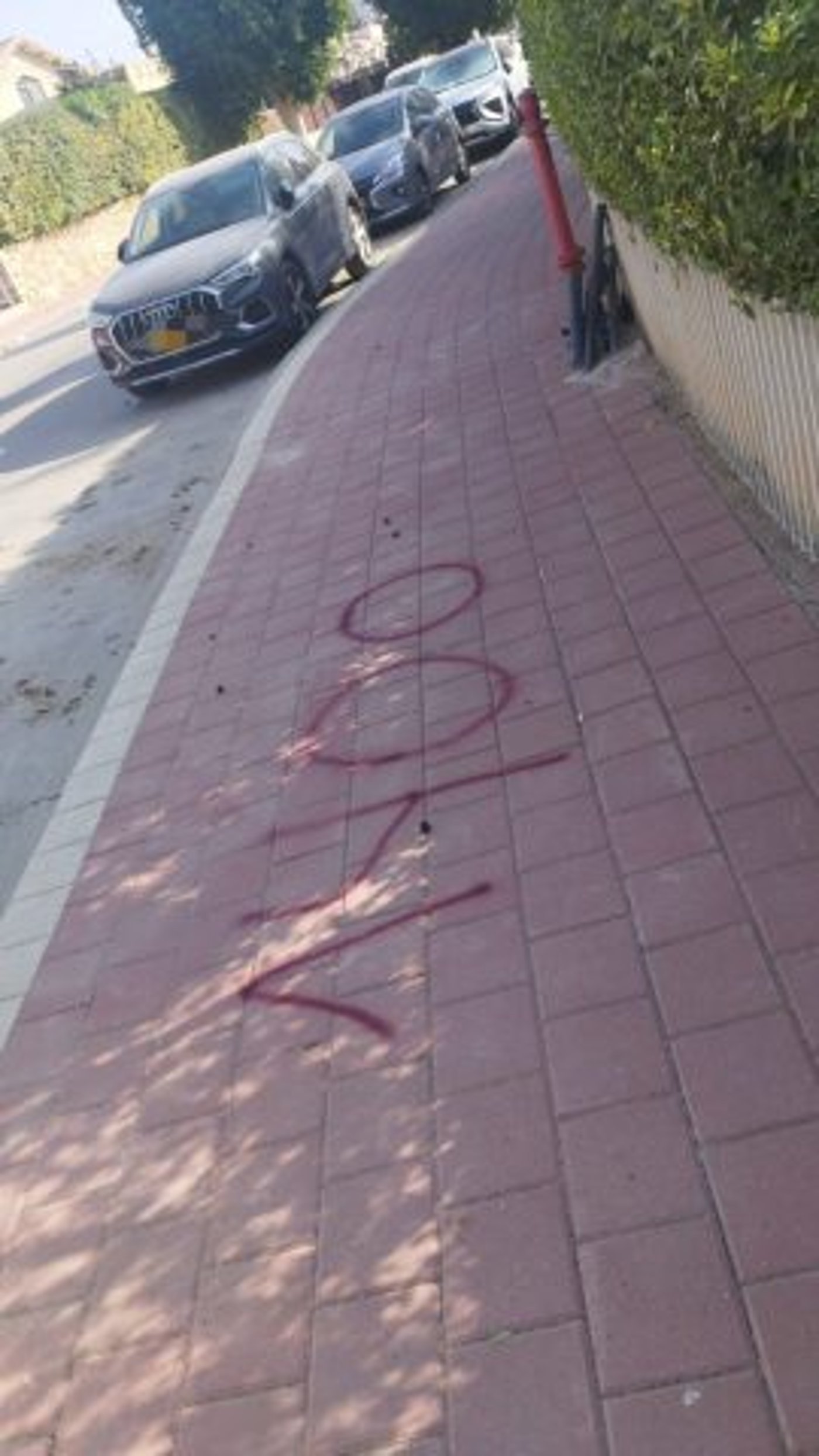 כיתוב הגרפיטי בסמוך לביתו של ח"כ דנינו