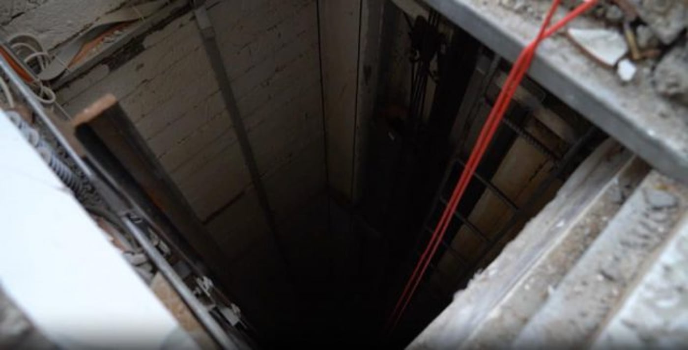 פיר המנהרה אל מתחת לבית החולים (דובר צה"ל)