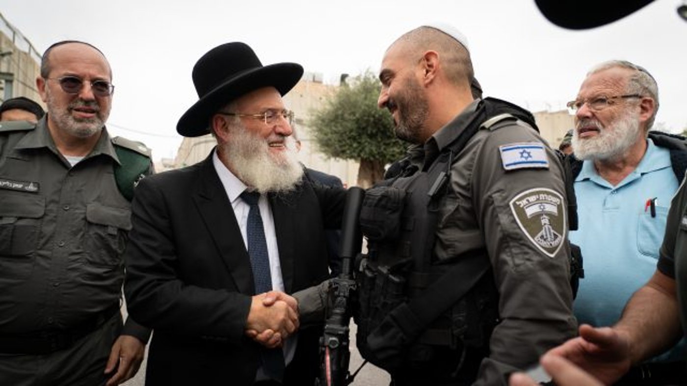 גלריה: תפילה בקבר רחל בהשתתפות מפקד מג"ב