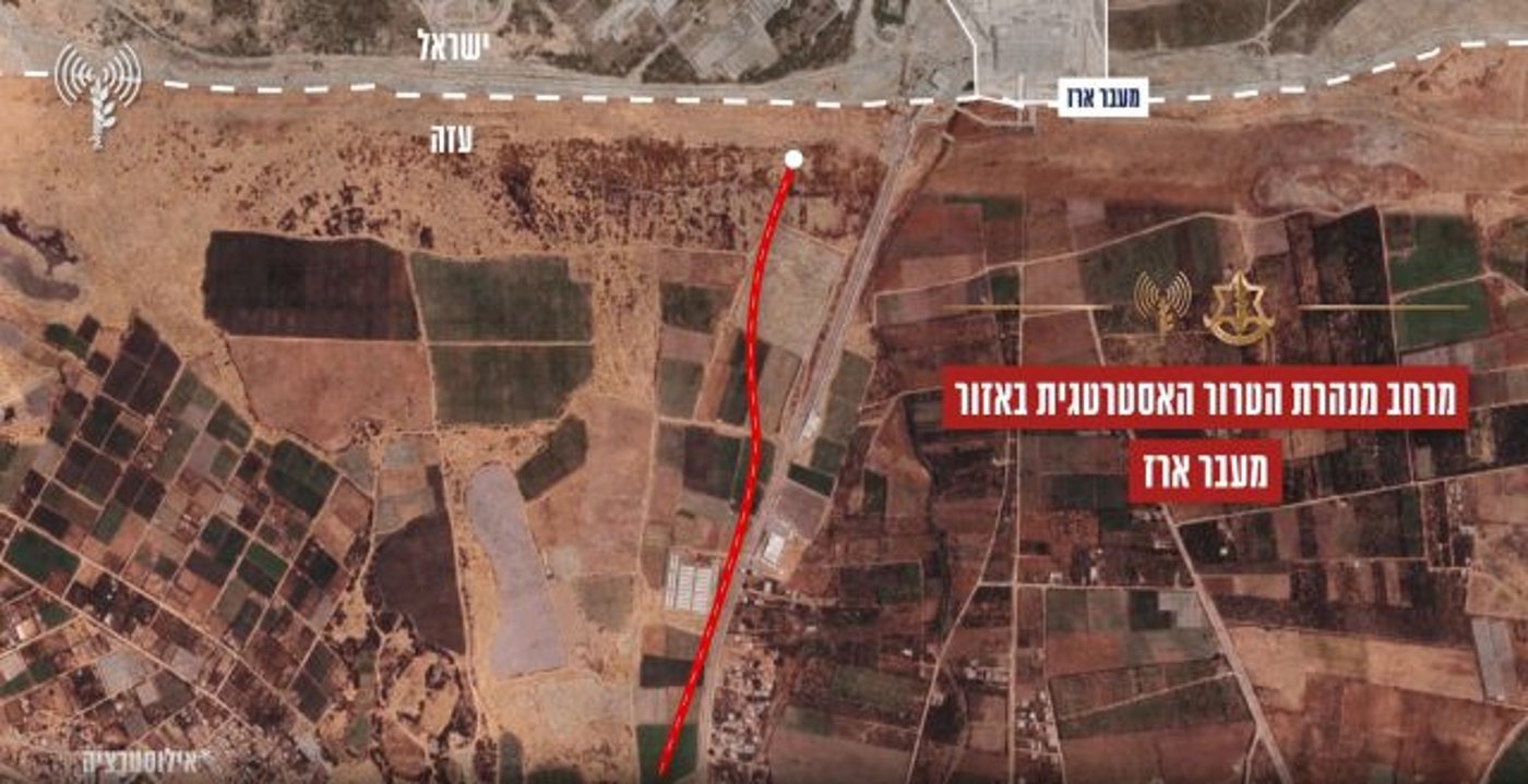 צה"ל חושף: מנהרת הטרור הגדולה ביותר בעזה