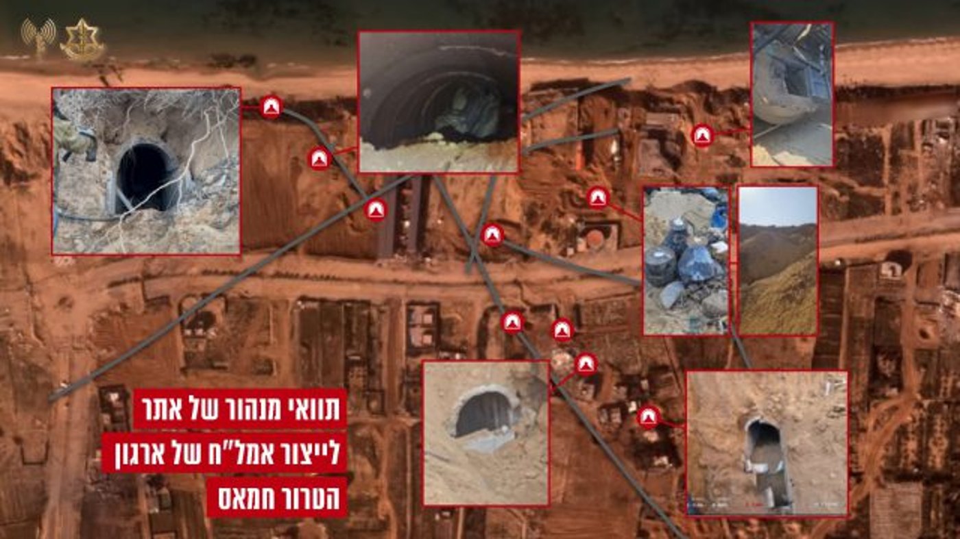 תיעוד: צה"ל השמיד מתחם תת קרקעי על החוף בעזה