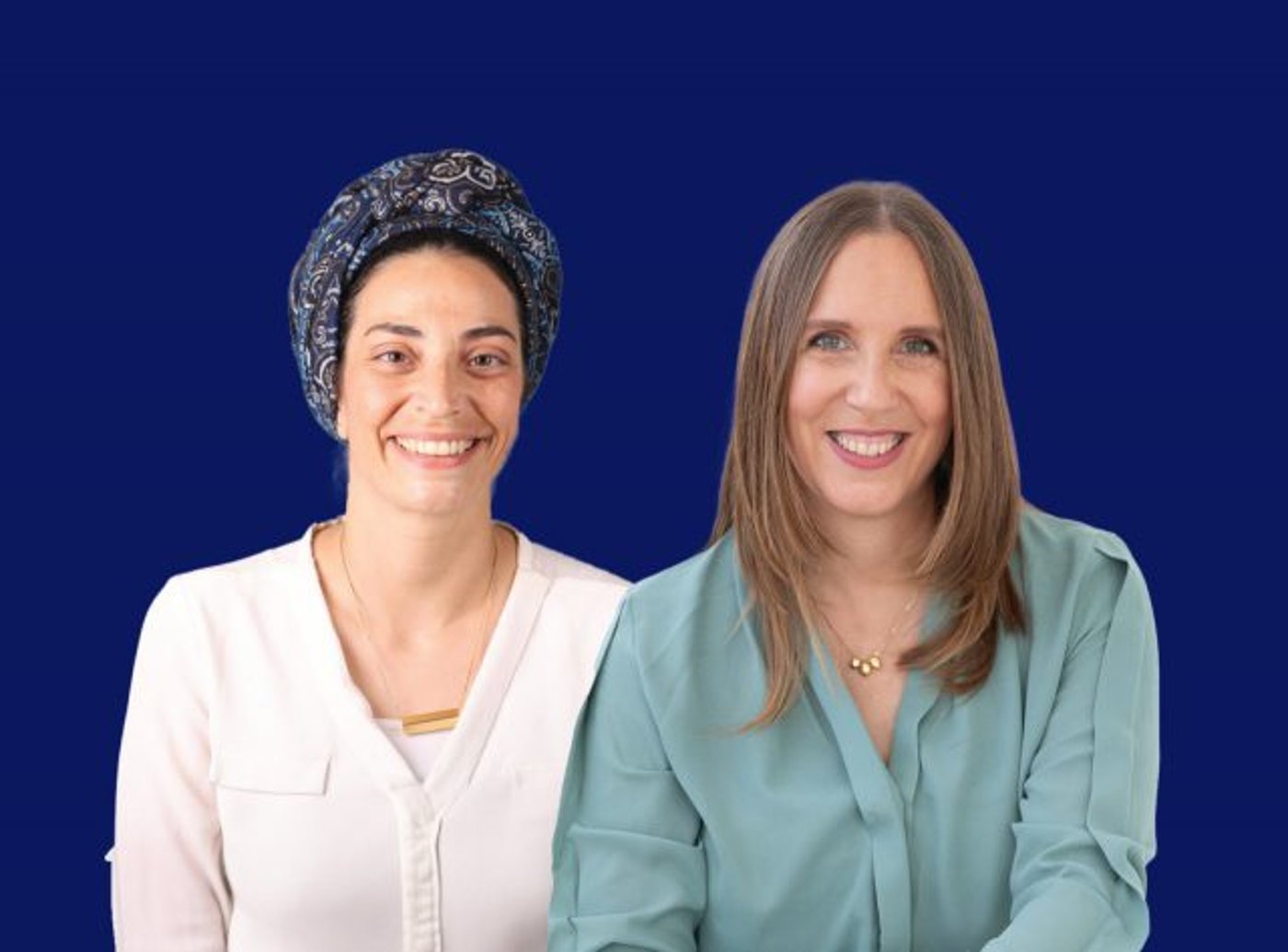 יו"ר המפלגה נורית שכטר מימין, מספר 2 ד"ר אילנית יבלון משמאל