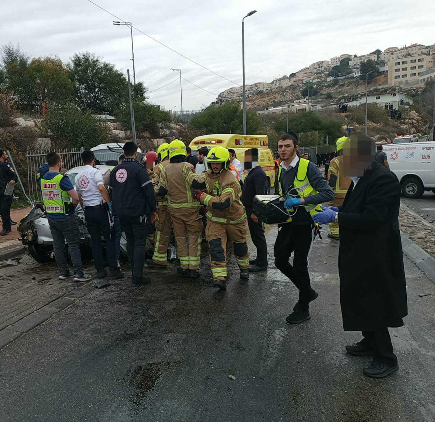 תאונה קשה בביתר עלית: 6 פצועים, בהם בן 30 שנפצע באורח אנוש