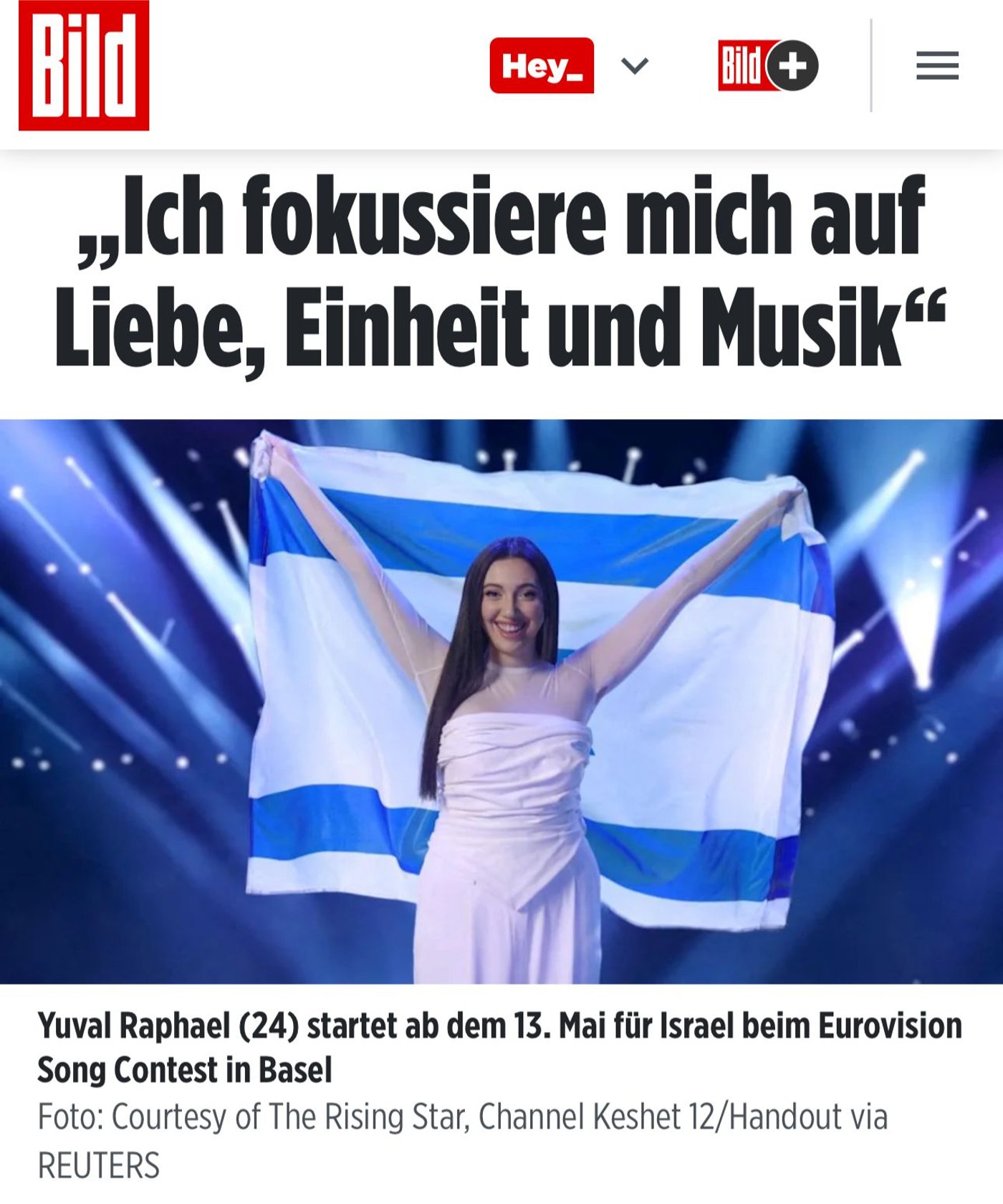 יובל רפאל בראיון לבילד הגרמני, הנקרא ביותר באירופה (צילום מסך מתוך הבילד)