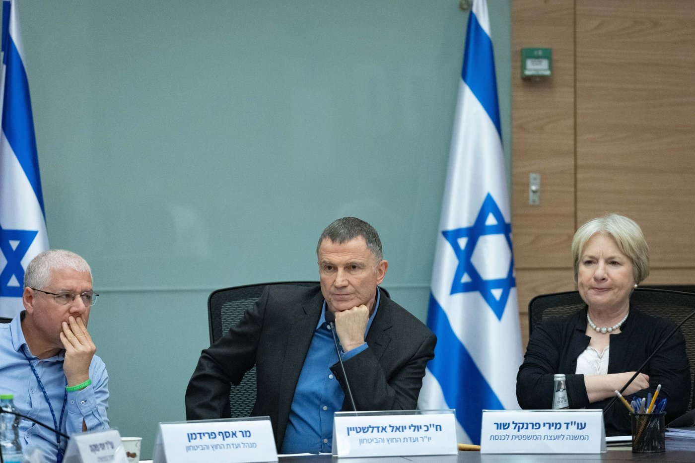 יולי אדלשטיין בדיונים על חוק הגיוס