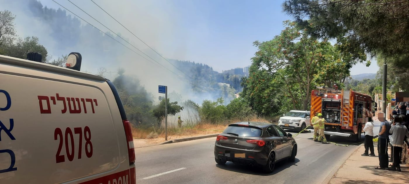 שריפת ענק ליד עין כרם, תושבי הכפר השוודי פונו מבתיהם