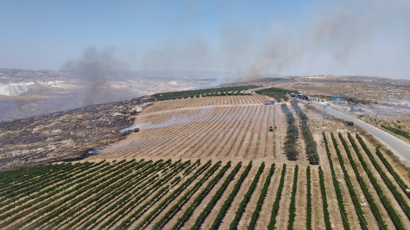 השריפה במיצד: עשרות תלמידים תקועים בדרכם הביתה